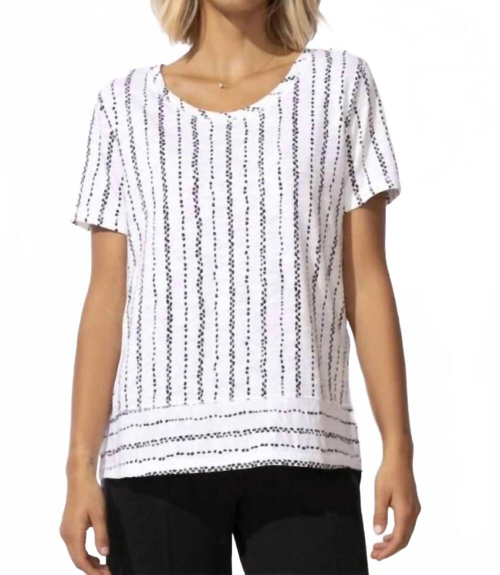 NEW ESCAPE BY HABITAT driftwood stripe dockside tee in white